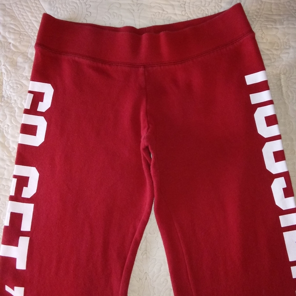 Pink Victoria's Secret Women's Indiana University Sweatpants - Picture 5 of 11